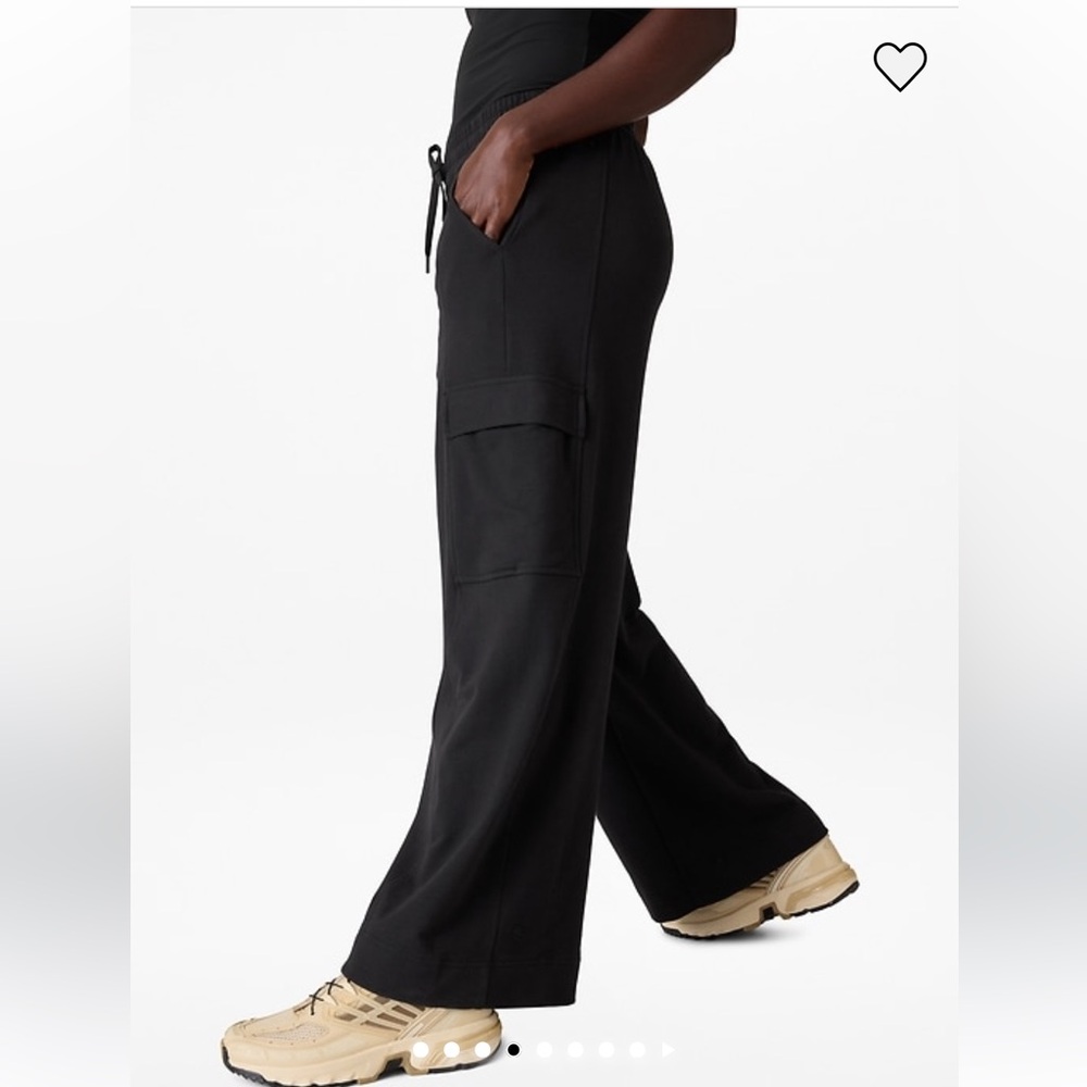 NWT- Athleta Retroterry High Rise Wide Leg Cargo - Picture 4 of 10